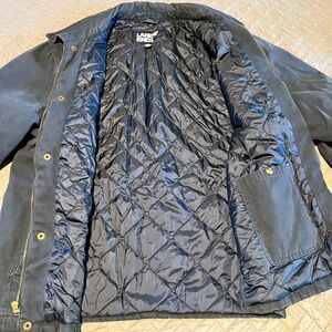 Lands' End Men's Blue PrimaLoft Insulated Cotton Canvas Jacket - Size L